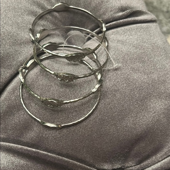 Silver Bangle Set - Picture 5 of 6